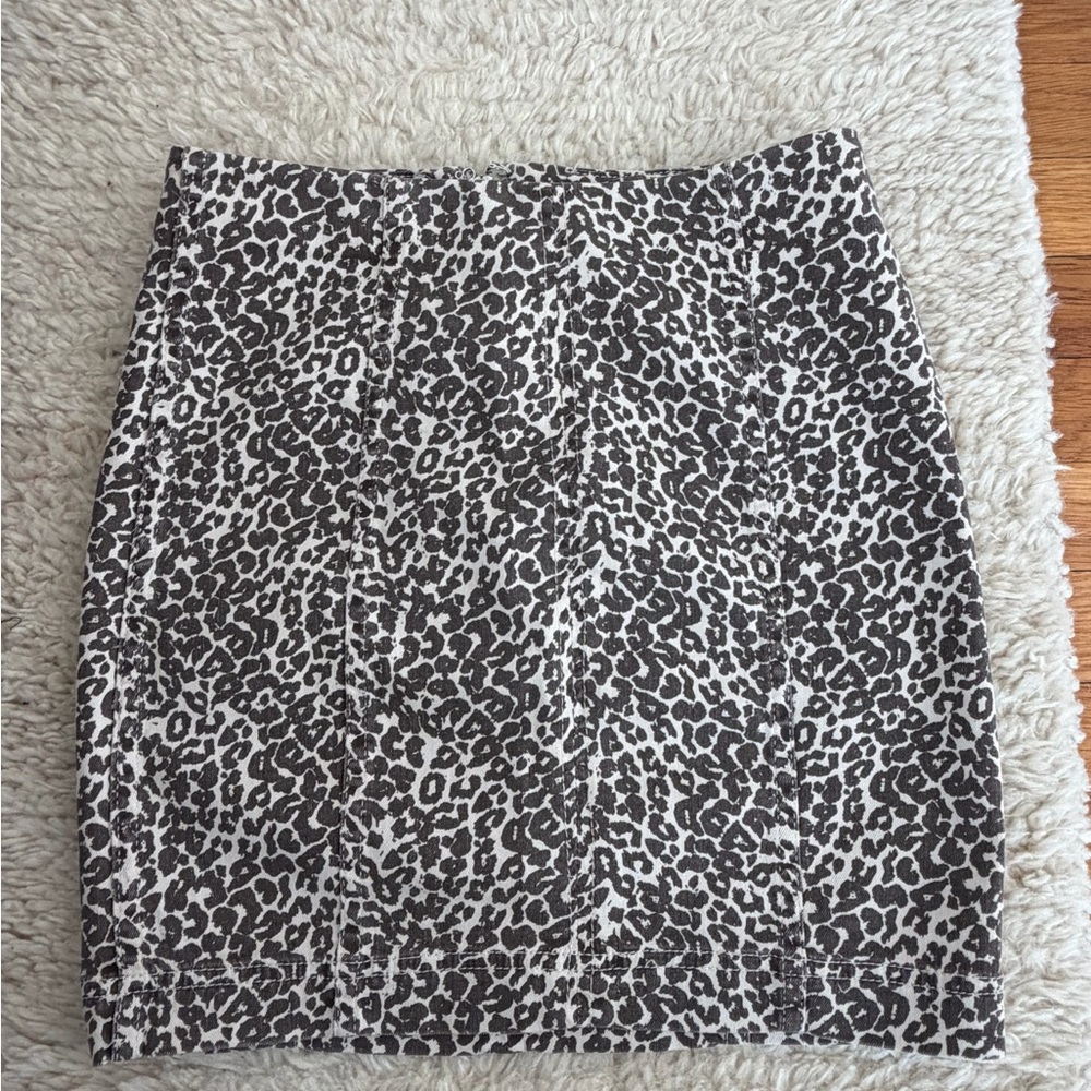 Free People Cheetah Mini Skirt - 0